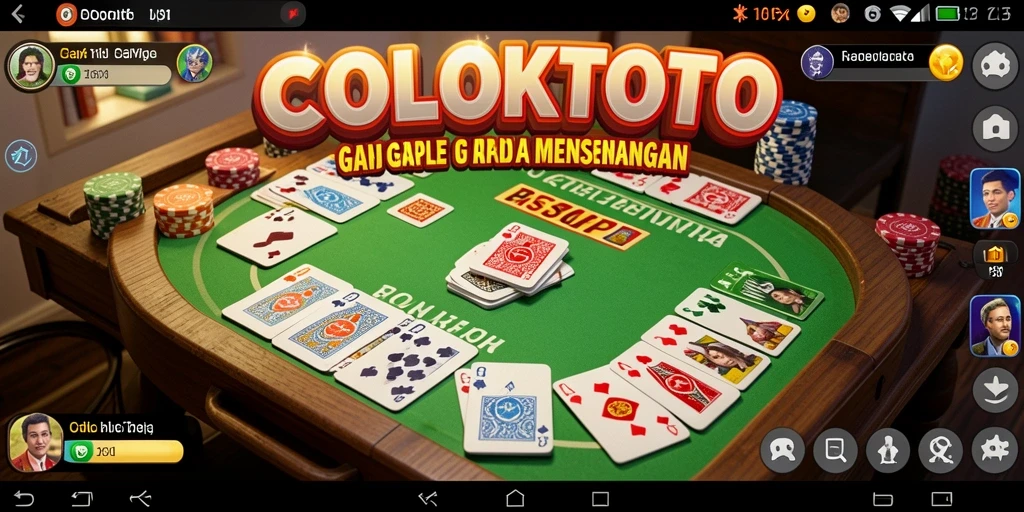 Tampilan gameplay Gaple yang seru dan interaktif di COLOKTOTO.