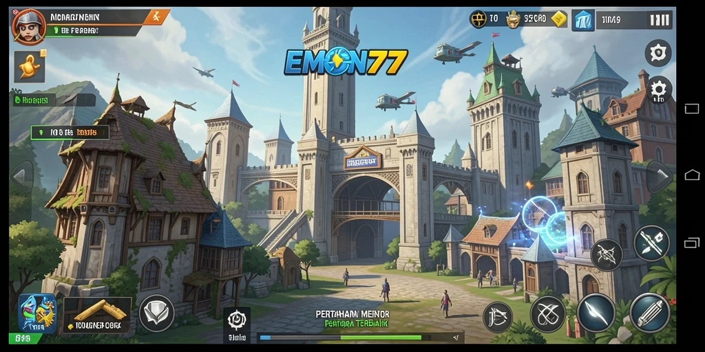 Tampilan aksi seru di EMON77 dengan strategi Tower Defense yang menegangkan.
