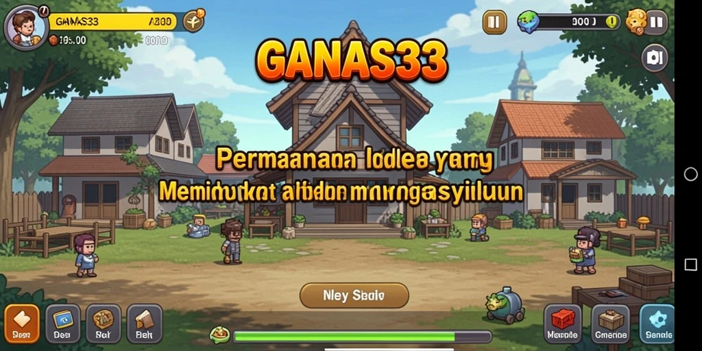 Tampilan gameplay menarik dari GANAS33 dengan karakter yang aktif dan dinamis.