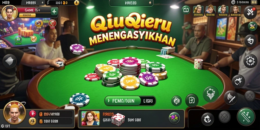 Tampilan gameplay QiuQiu yang menyeru dan kompetitif.
