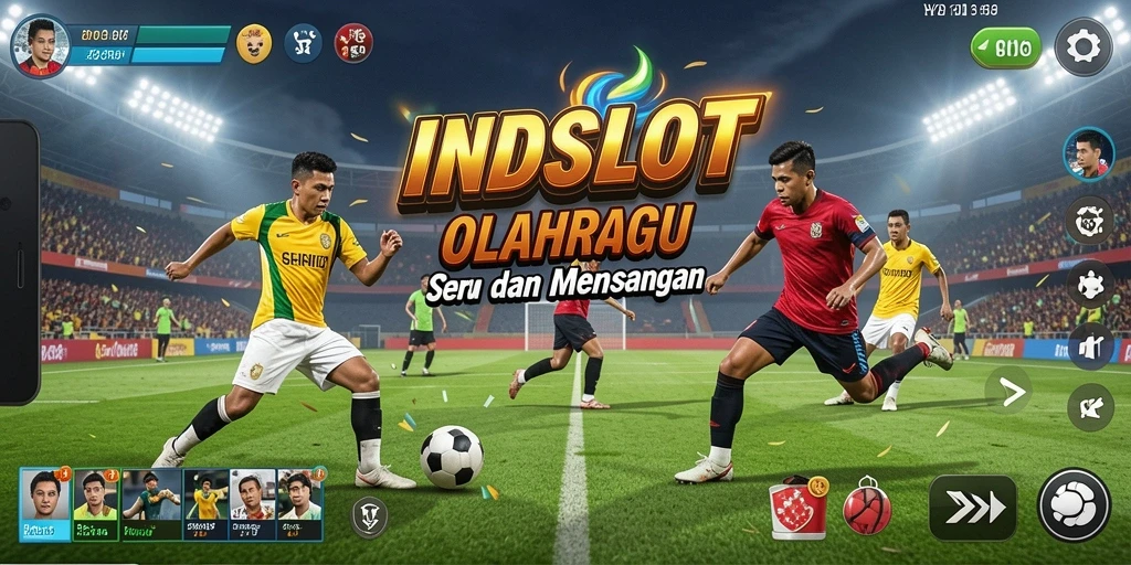 Tampilan gameplay seru dalam INDSLOT dengan aksi olahraga yang mendebarkan.