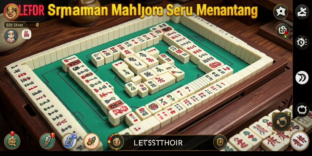 Tampilan gameplay LETSTHOR yang menarik dalam permainan Mahjong.