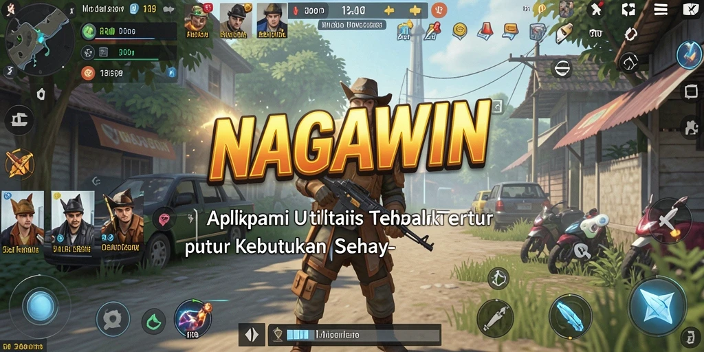 Screenshot NAGAWIN menampilkan tampilan antarmuka yang sederhana dan intuitif.