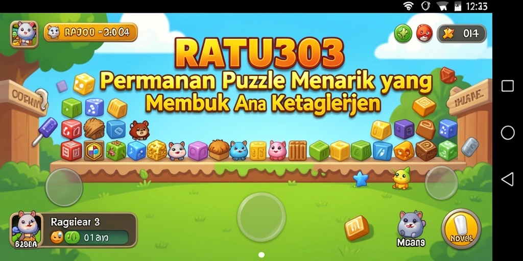 Skrinsut gameplay RATU303 yang menampilkan tantangan Puzzle.